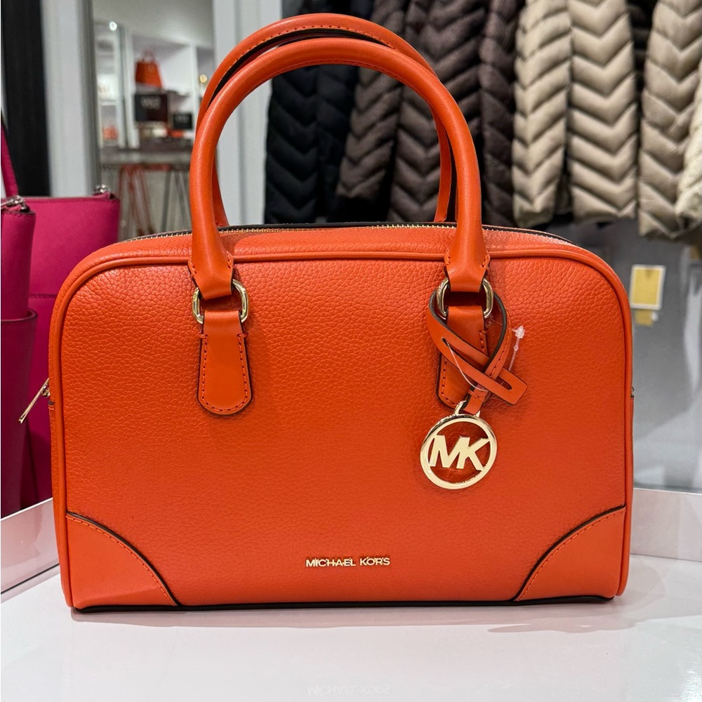 Michael Kors Orange Satchel Bag